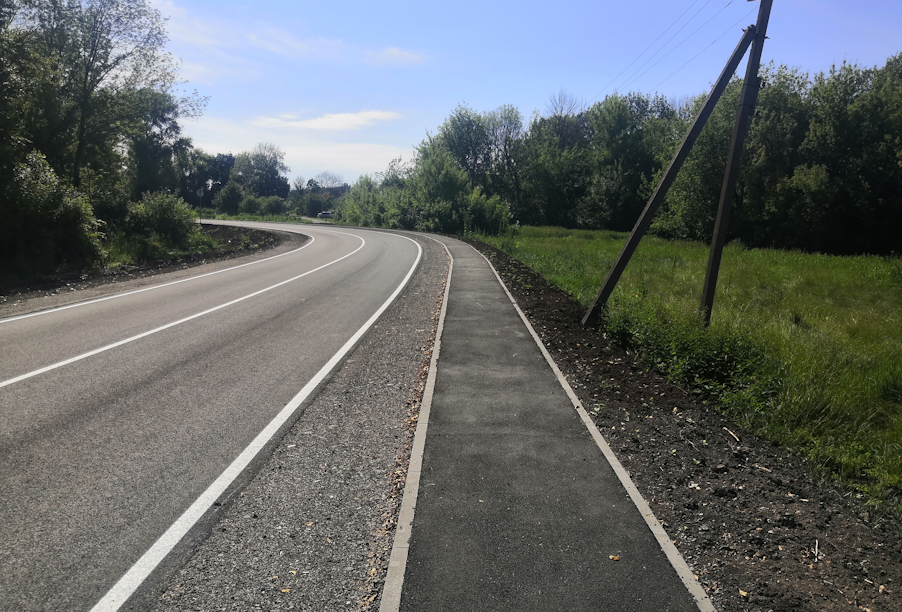 В Белгородской области по нацпроекту на дорогах регионального значения обустроено 6 км тротуаров