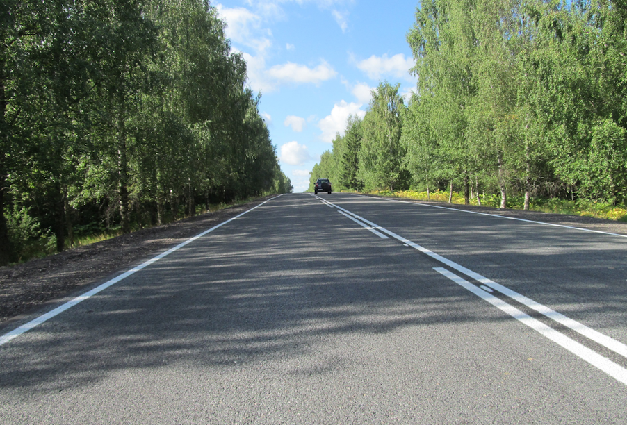 В Костромской области принят в эксплуатацию отремонтированный участок трассы Елизарово – Кологрив
