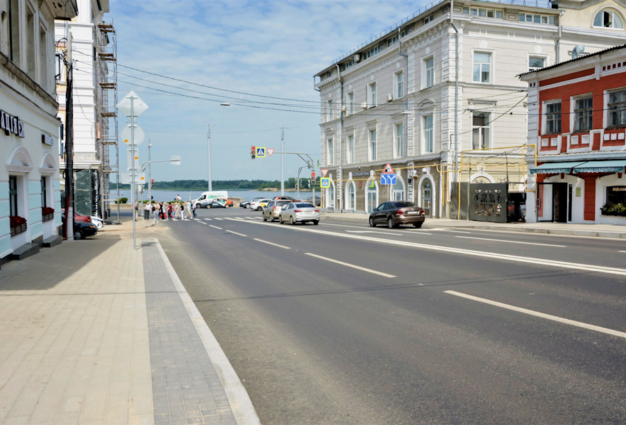 В историческом центре Нижнего Новгорода обновили две улицы